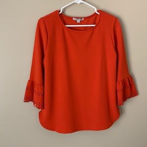 Womens Large Orange Blouse